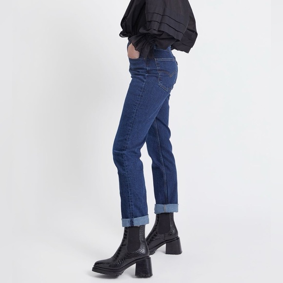 Levi’s 70’s High Rise Slim Straight Jeans Dark Wash - Picture 3 of 12